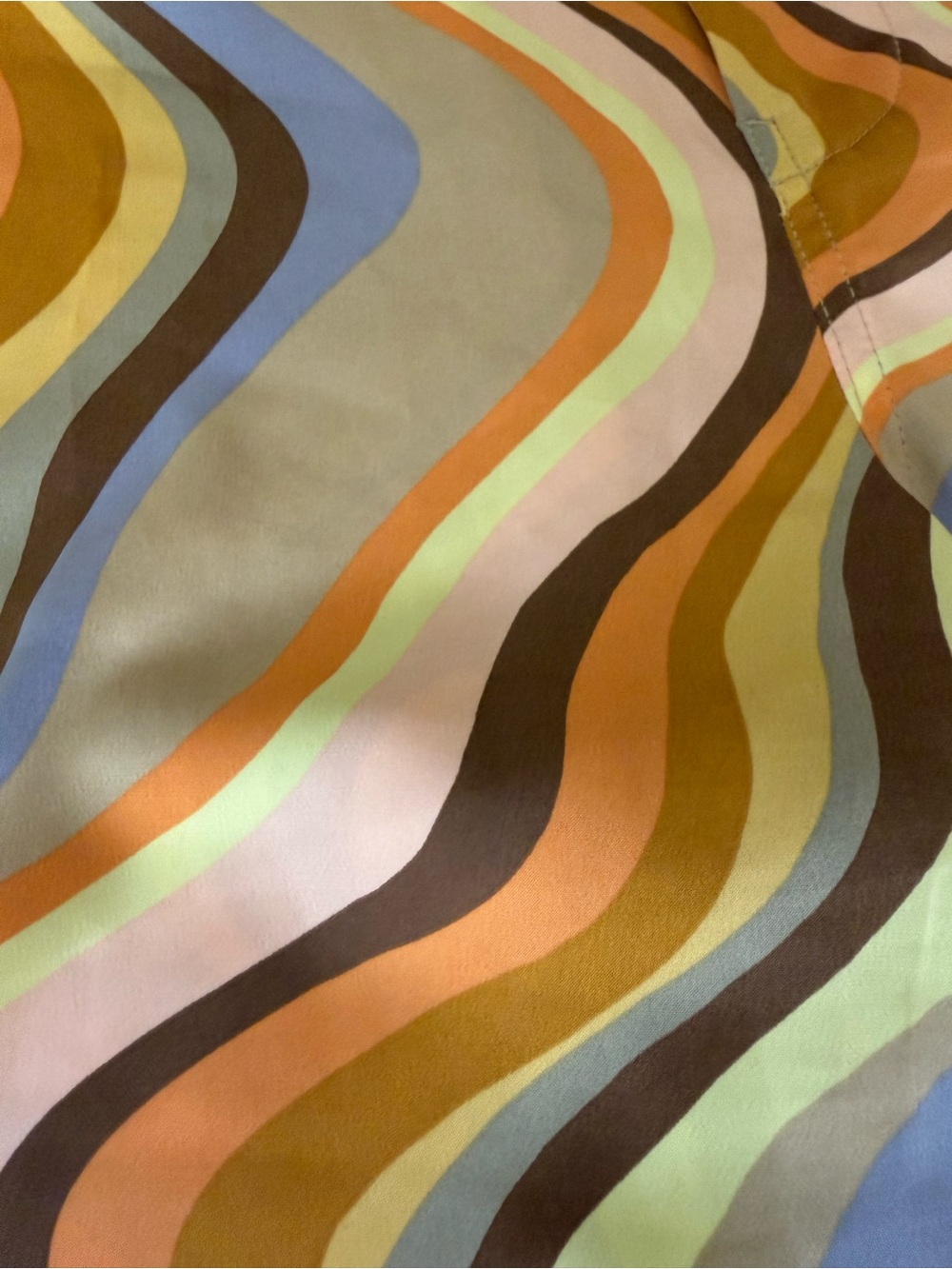 Urban Outfitters Multicolor Wavy Wide-Leg Pants - Blue, Brown, Pink - Picture 2 of 4